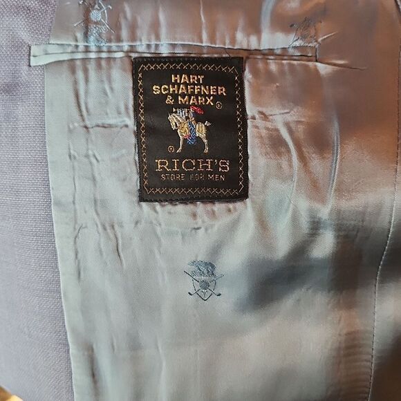 Hart Schaffer Marx Jack Nicklaus Suit Golf Sports Coat 42R Dress Pants 36R Blue - Picture 13 of 16